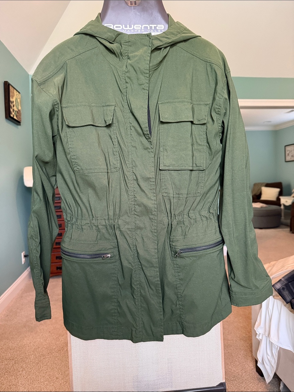 Athleta Olive Hooded Utility Jacket sz M